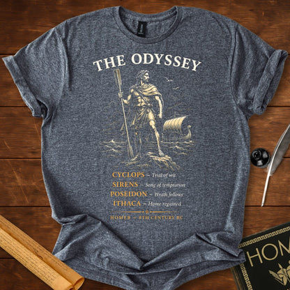 Homer’s The Odyssey – Greek Classic T-Shirt Dark Heather Grey