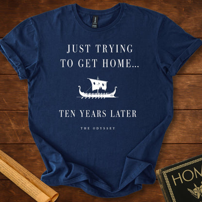 Just Trying to Get Home The Odyssey T-Shirt Navy