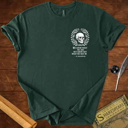 We Know What We Are Insignia Shakespeare T-Shirt