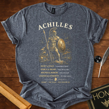 Achilles – Swift of Foot Literary Warrior Homer T-Shirt