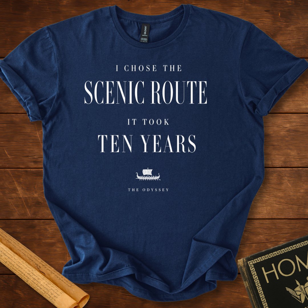 I Chose the Scenic Route The Odyssey T-Shirt Navy