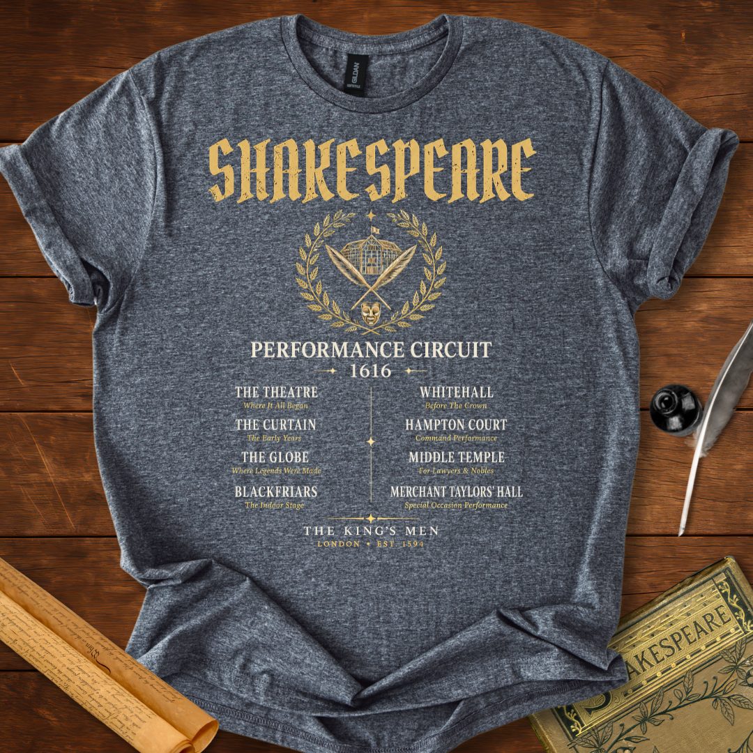 Shakespeare Performance Circuit 1616 – Literary Theatre History T-Shirt