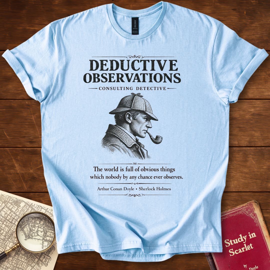 Deductive Observations (Newspaper Style) — Sherlock Holmes Literary T-Shirt