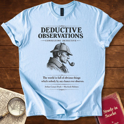 Deductive Observations (Newspaper Style) — Sherlock Holmes Literary T-Shirt