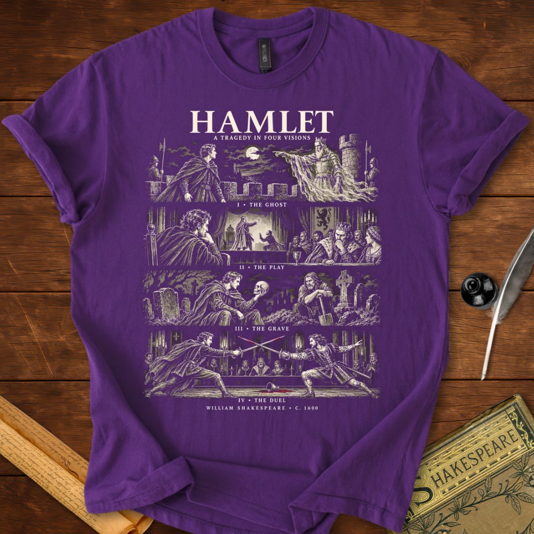 Hamlet A Tragedy in Four Visions Shakespeare T-Shirt
