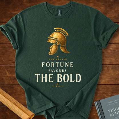 Fortune Favours the Bold – The Aeneid Premium Roman Literature T-Shirt