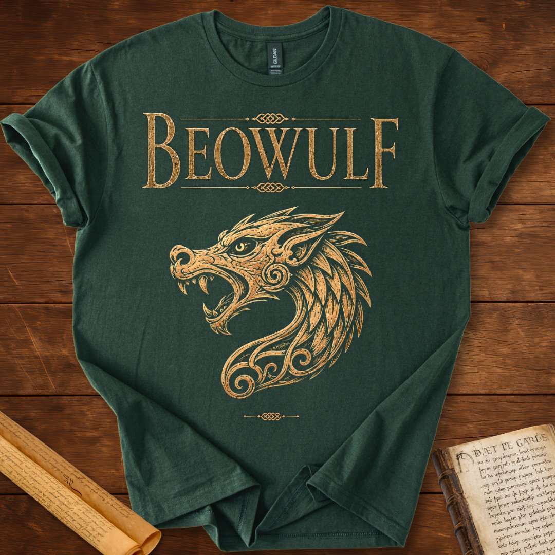 Beowulf Dragon | Anglo-Saxon Literary T-Shirt