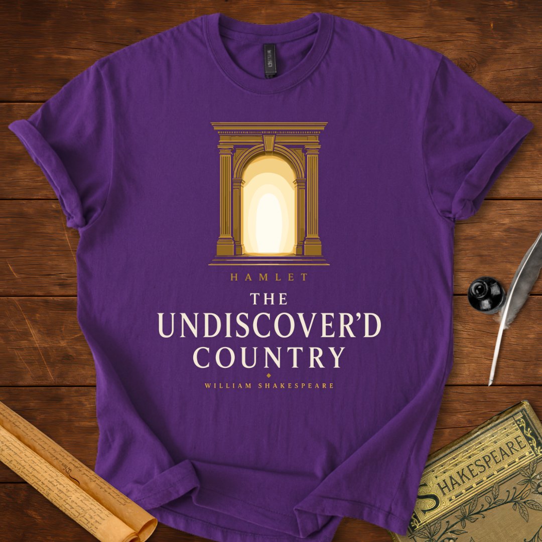 The Undiscovered Country | Hamlet Shakespeare Literary T-Shirt Purple