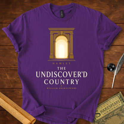 The Undiscovered Country | Hamlet Shakespeare Literary T-Shirt Purple