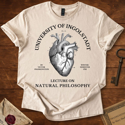 Frankenstein Anatomical Heart T-Shirt Sand