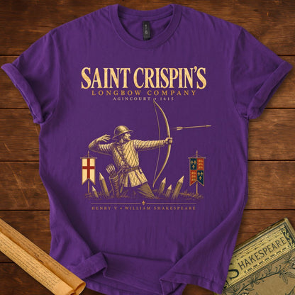 Saint Crispin’s Longbow Company – Agincourt Archer Henry V T-Shirt