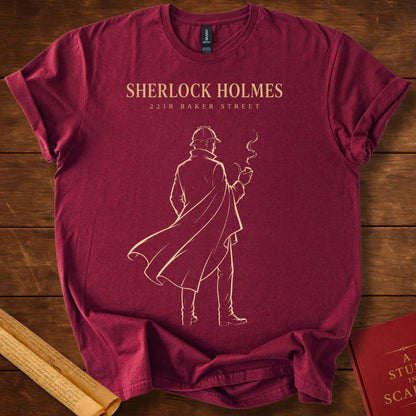 Sherlock Holmes 221B Baker Street Silhouette T-Shirt