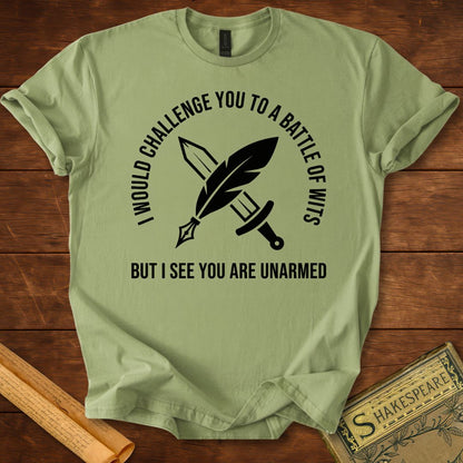 Battle of Wits Shakespeare Literary Wit T-Shirt