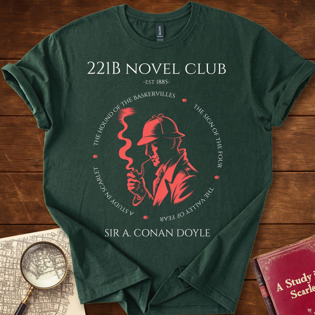 221B Novel Club Sherlock Holmes (Noire Edition) T-Shirt