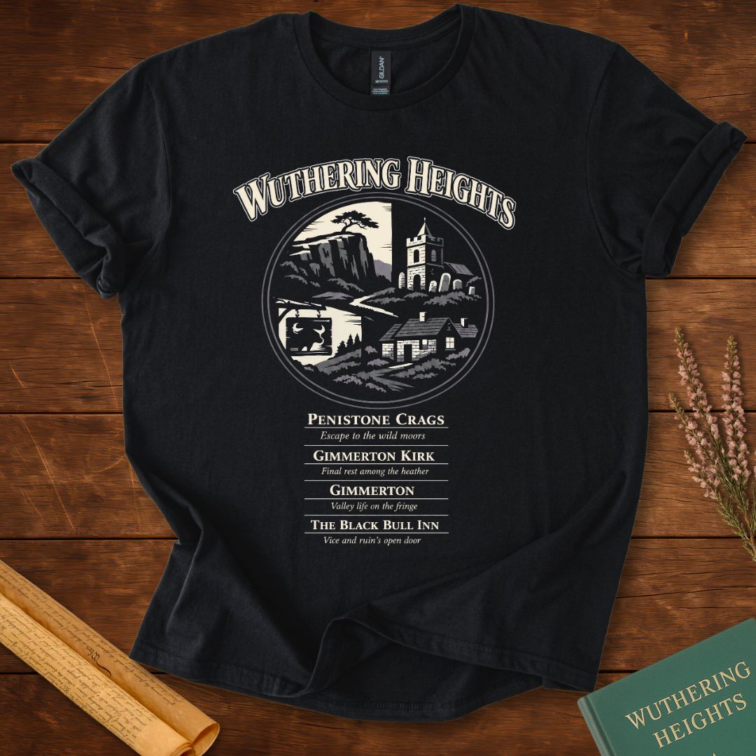 Wuthering Heights Locations – Gothic Yorkshire Literary T-Shirt