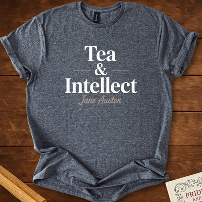 Tea and Intellect Jane Austen T-Shirt Dark Heather