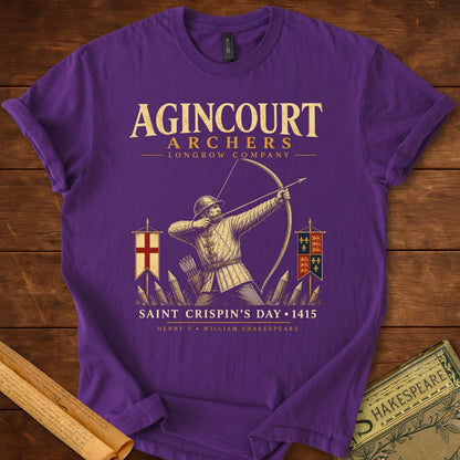 Saint Crispin’s Longbow Company – Agincourt 1415 Henry V T-Shirt