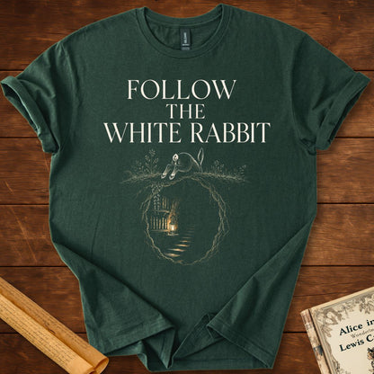 Follow The White Rabbit – Literary Adventure T-Shirt