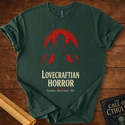 Lovecraftian Horror – HP Lovecraft Gothic Horror T-Shirt Forest Green