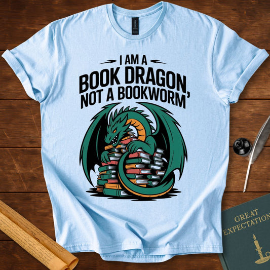 Book Dragon – Not a Bookworm Literary T-Shirt