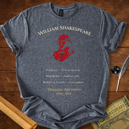William Shakespeare - Tragedy Archives T-Shirt
