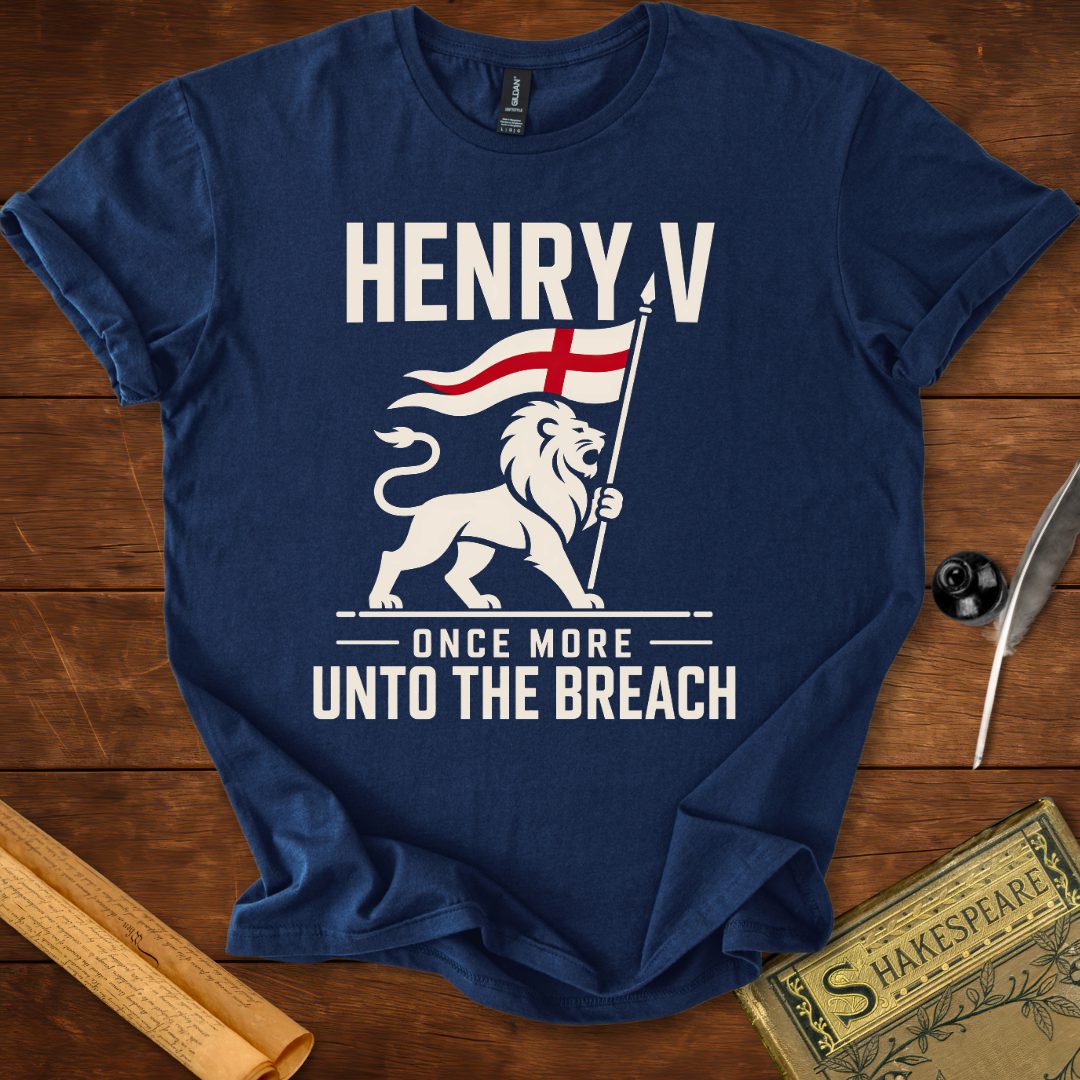Henry V – Once More Unto The Breach Shakespeare T-Shirt Navy