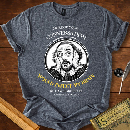 More of Your Conversation Shakespeare T-Shirt Heather Maroon