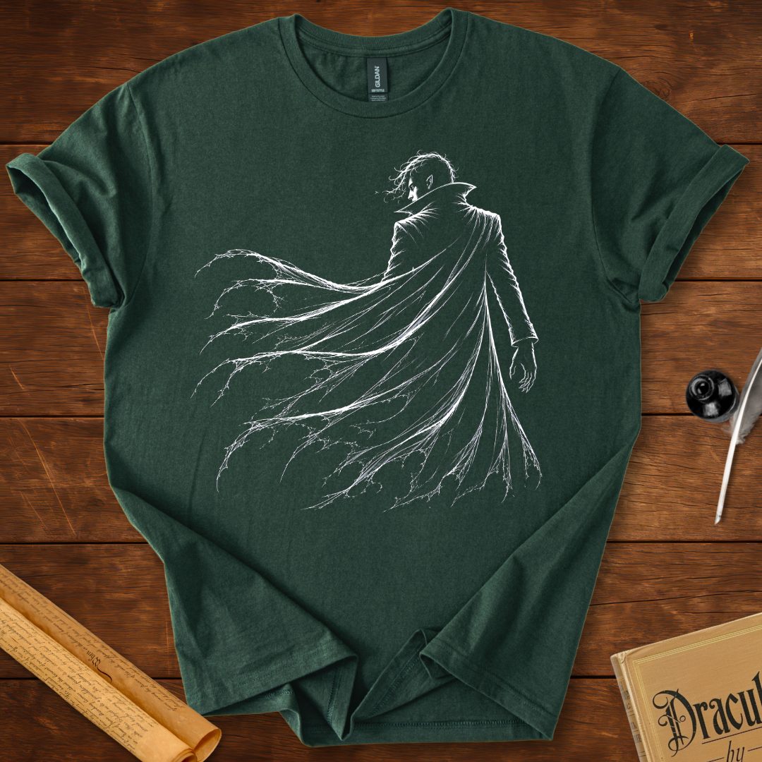 Dracula Silhouette – Lord of the Night T-Shirt Forest Green