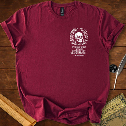 We Know What We Are Insignia Shakespeare T-Shirt