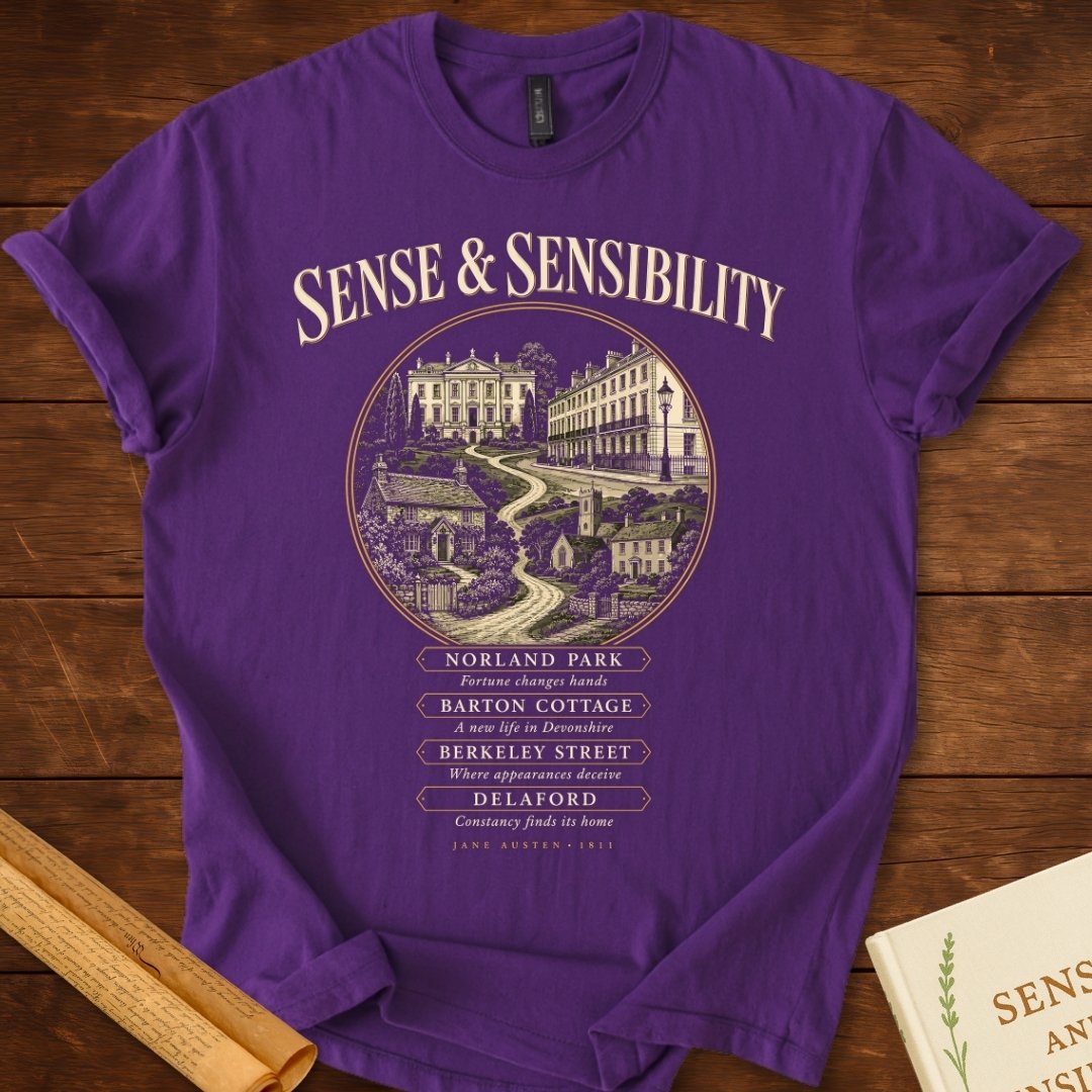 Sense and Sensibility Literary Locations T-Shirt