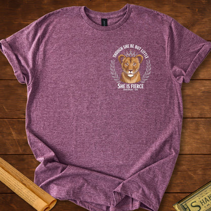 Though She Be But Little Insignia T-Shirt Heather Maroon
