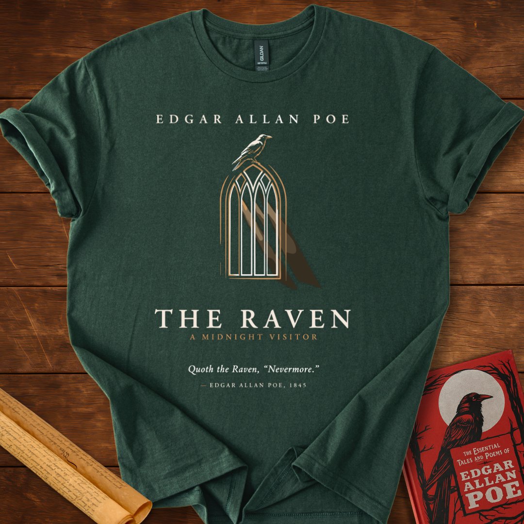 The Raven – A Midnight Visitor Edgar Allan Poe T-Shirt