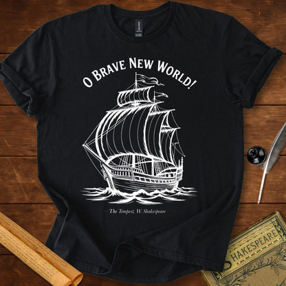 Brave New World Ship Shakespeare T-Shirt