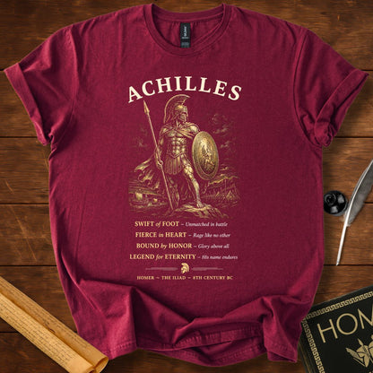 Achilles – Swift of Foot Literary Warrior Homer T-Shirt
