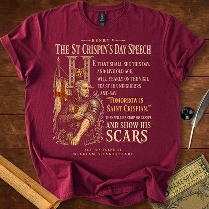 Then Will He Show His Scars | Shakespeare’s Henry V T-Shirt