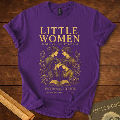 Little Women – Four Sisters, One Story Literary T-Shirt Purple