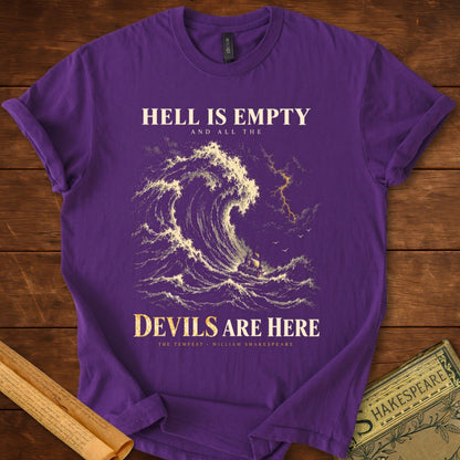 Hell Is Empty and All the Devils Are Here — The Tempest T-Shirt Purple