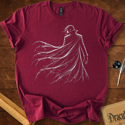 Dracula Silhouette – Lord of the Night T-Shirt Maroon