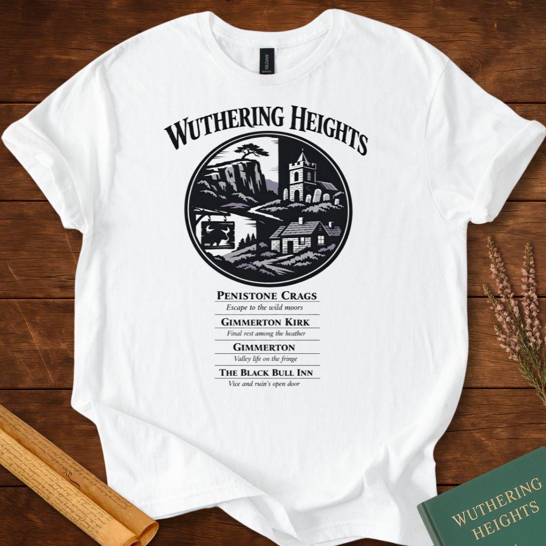 Wuthering Heights Locations – Gothic Yorkshire Literary T-Shirt