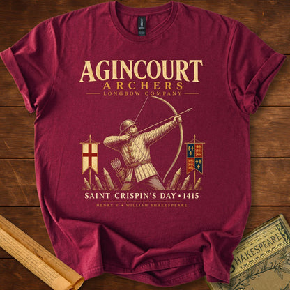 Saint Crispin’s Longbow Company – Agincourt 1415 Henry V T-Shirt