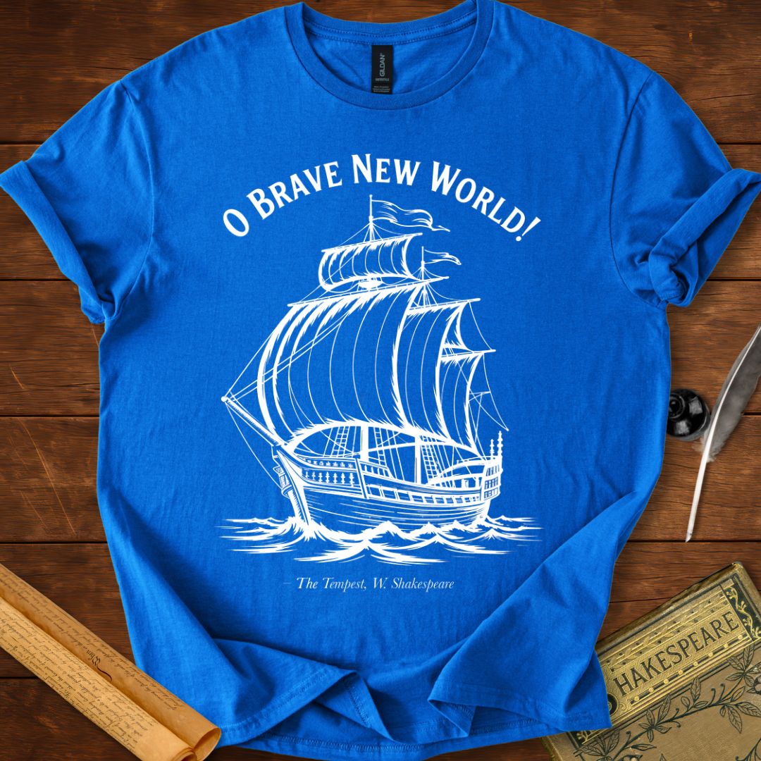 Brave New World Ship Shakespeare T-Shirt