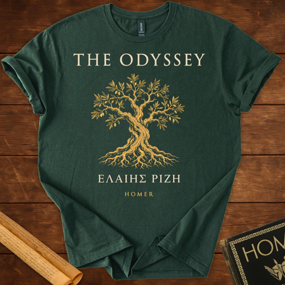 The Odyssey Olive Tree | Homer Greek Classic Lit T-Shirt