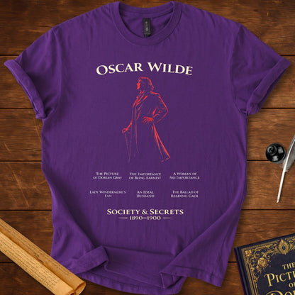 Oscar Wilde Society and Secrets T-Shirt – Literary Classic Design