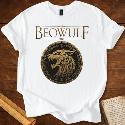 Beowulf Shield Emblem Anglo-Saxon T-Shirt White