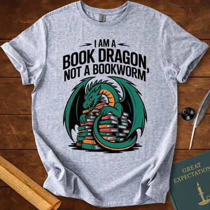 Book Dragon – Not a Bookworm Literary T-Shirt
