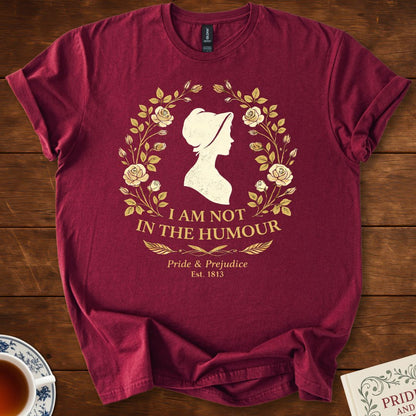 I Am Not in the Humour – Pride & Prejudice Literary Silhouette T-Shirt