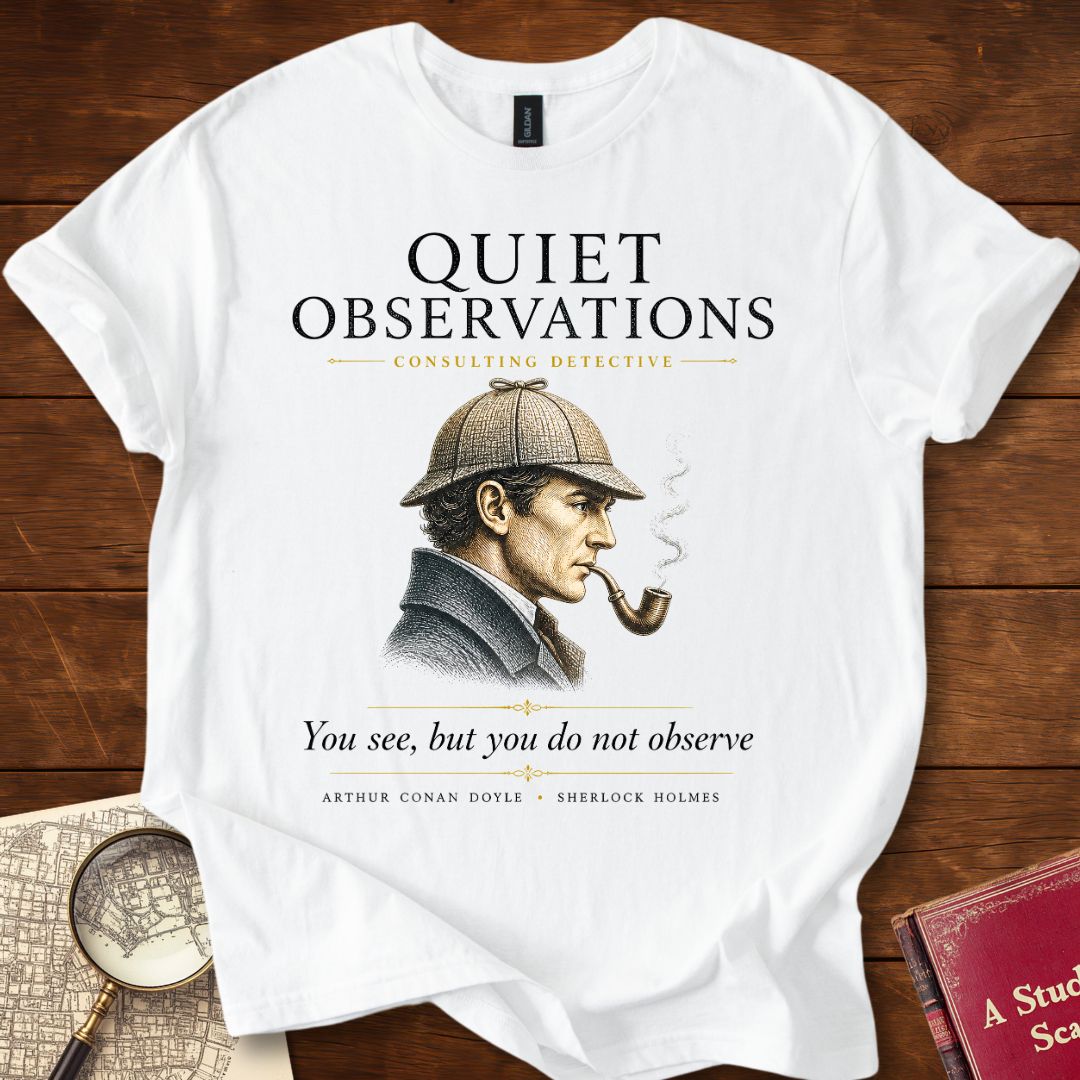 Sherlock Holmes - Quiet Observations T-Shirt White