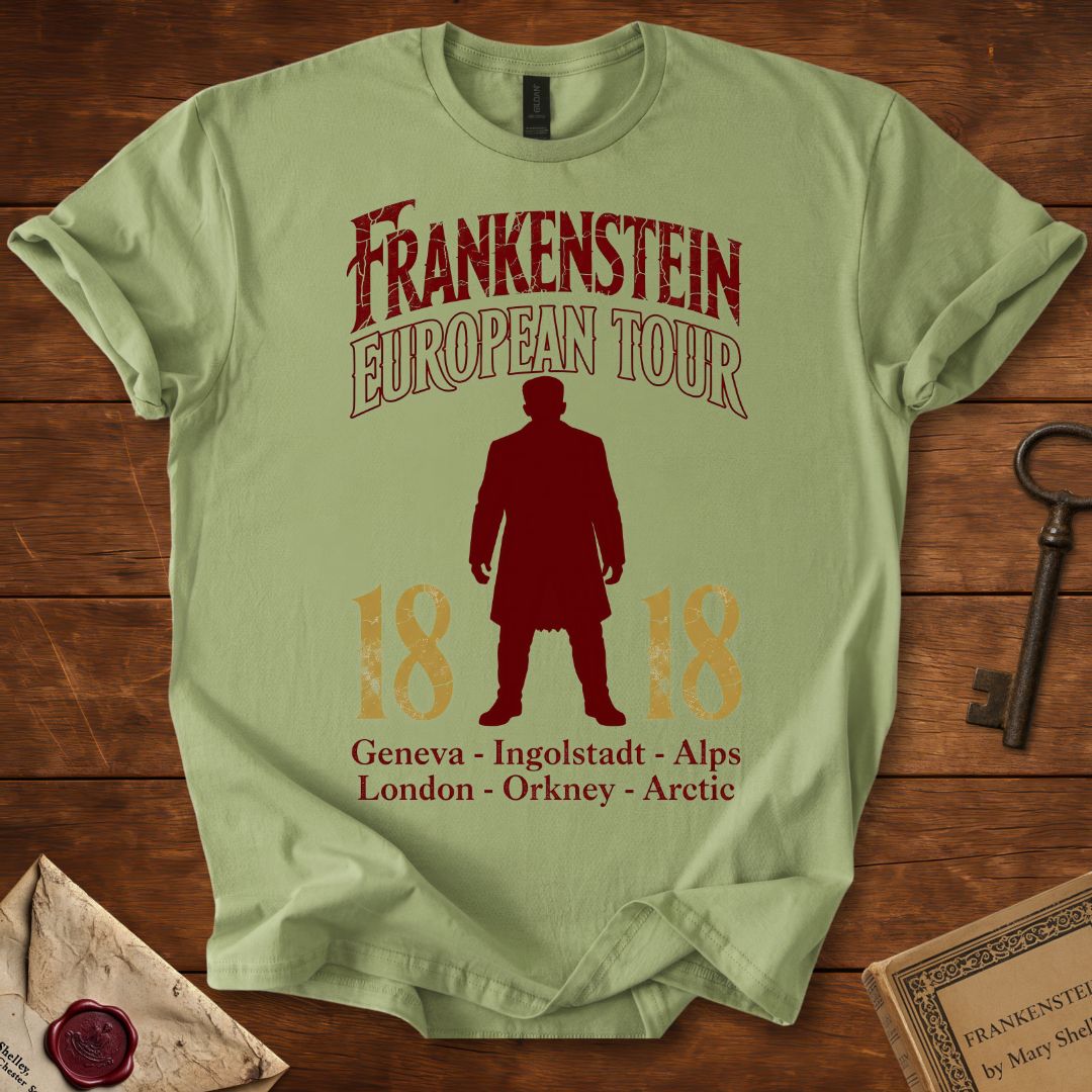 Frankenstein European Tour 1818 Distressed T-Shirt