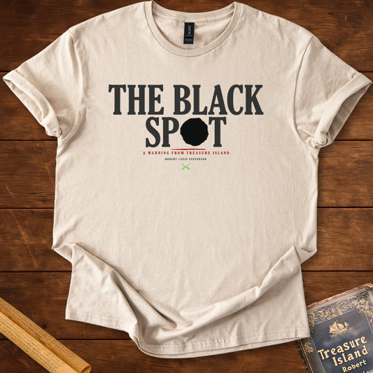 The Black Spot — Treasure Island Pirate T-Shirt Sand