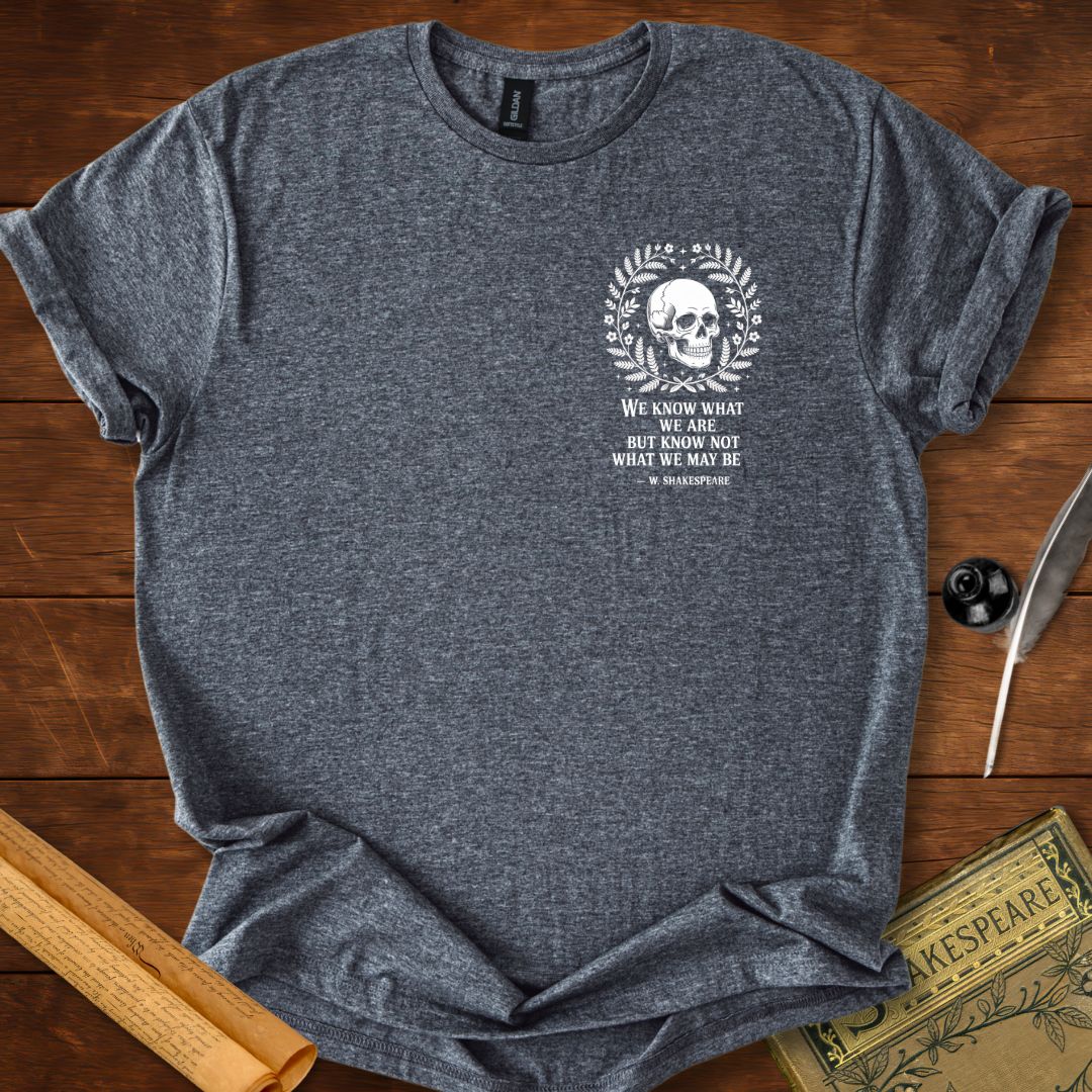 We Know What We Are Insignia Shakespeare T-Shirt